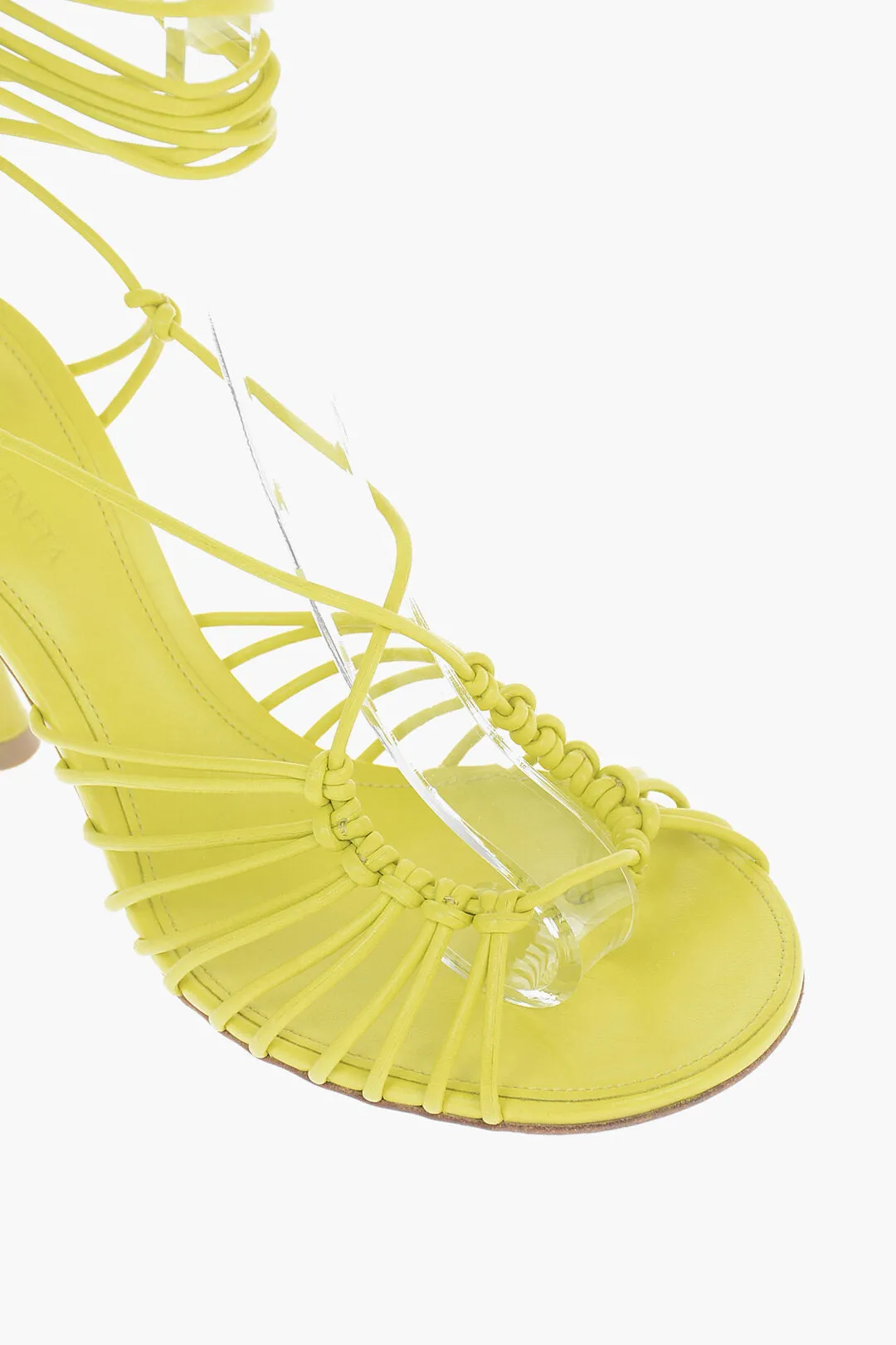 Bottega Veneta Soft-leather DOT Sandals with Crossover Strap Detailing