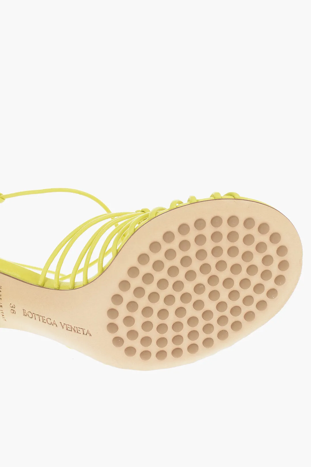 Bottega Veneta Soft-leather DOT Sandals with Crossover Strap Detailing