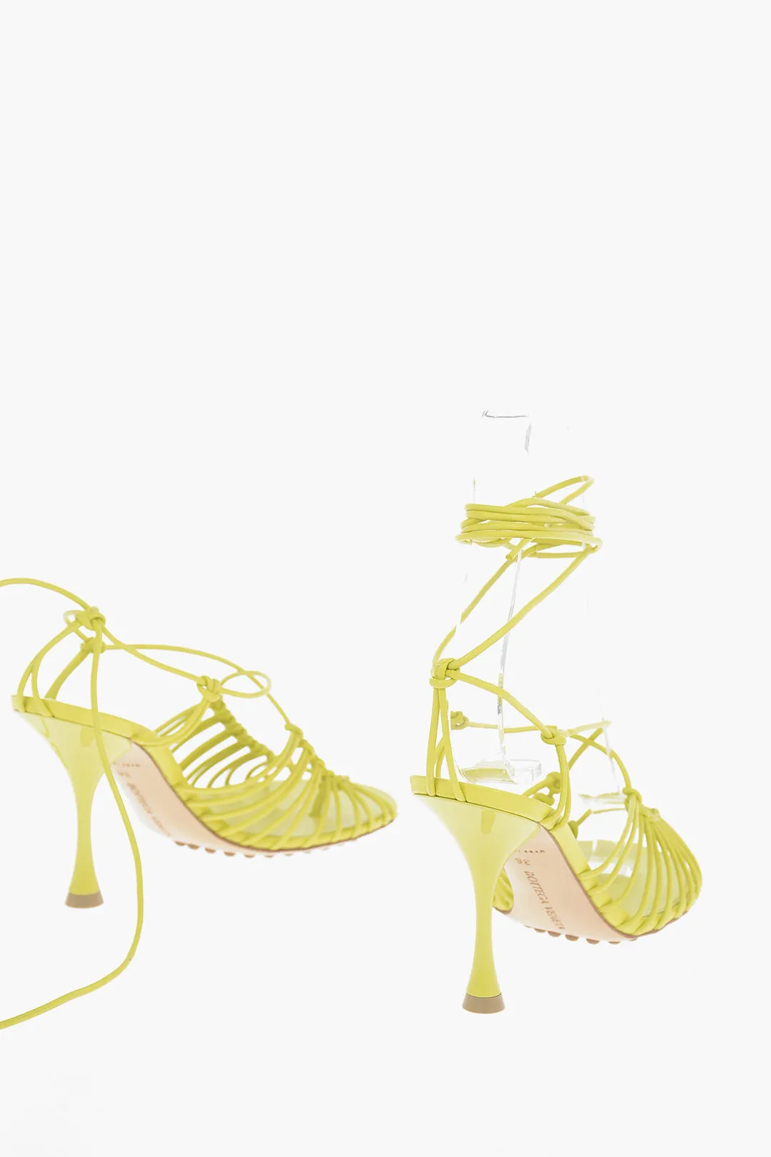 Bottega Veneta Soft-leather DOT Sandals with Crossover Strap Detailing