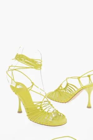 Bottega Veneta Soft-leather DOT Sandals with Crossover Strap Detailing