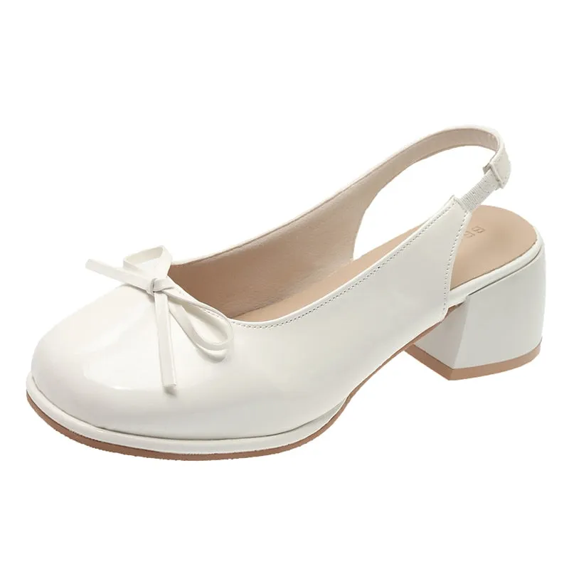 Bowknot Mary Janes Heels
