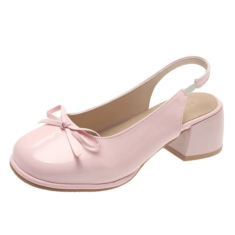 Bowknot Mary Janes Heels