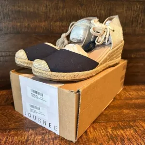 Brinley Co Comfort Journee Collection Womens Blue Espadrille Wedge Heel Size 10