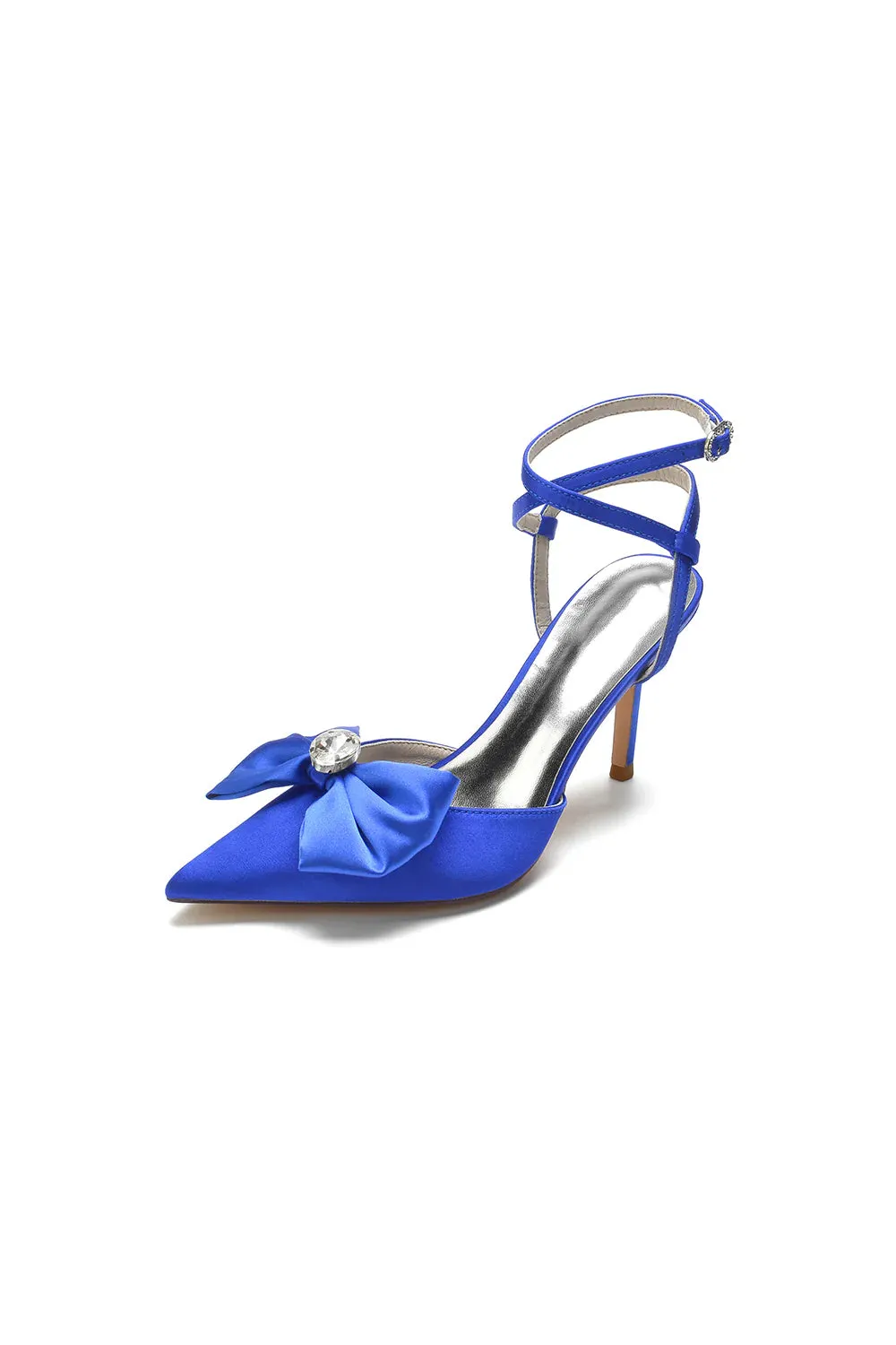 Buckle Strap Bow Pointed Toe High Heels