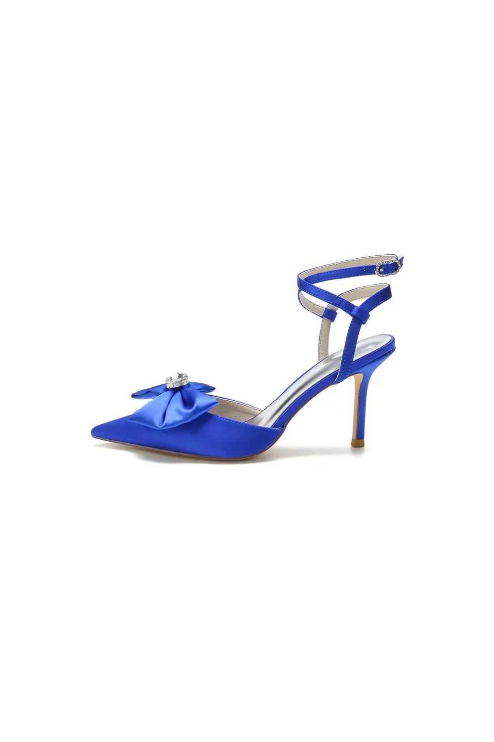 Buckle Strap Bow Pointed Toe High Heels