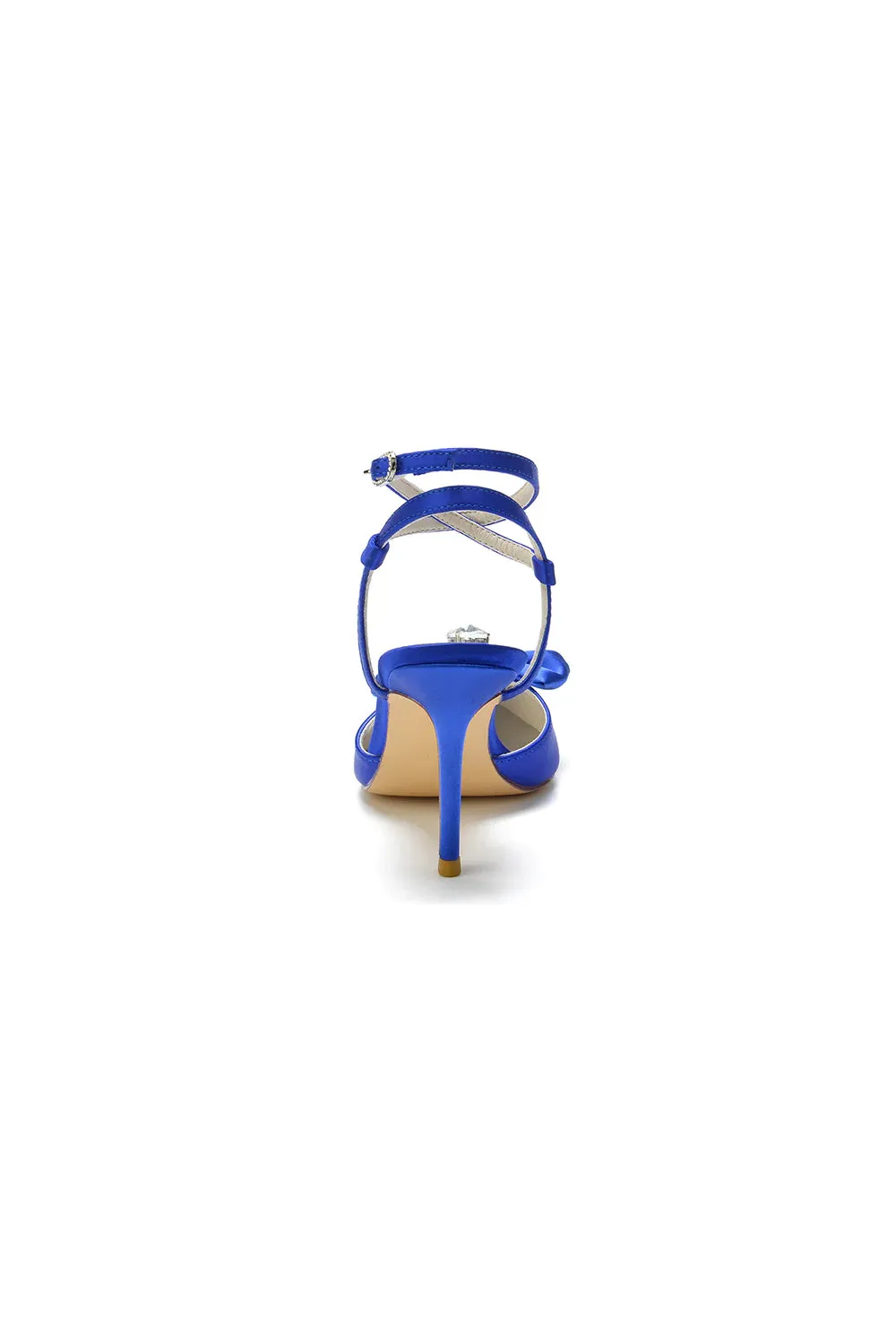Buckle Strap Bow Pointed Toe High Heels