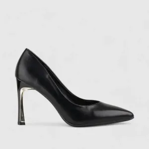 Bulbul Stiletto  Court Shoe Black LI006