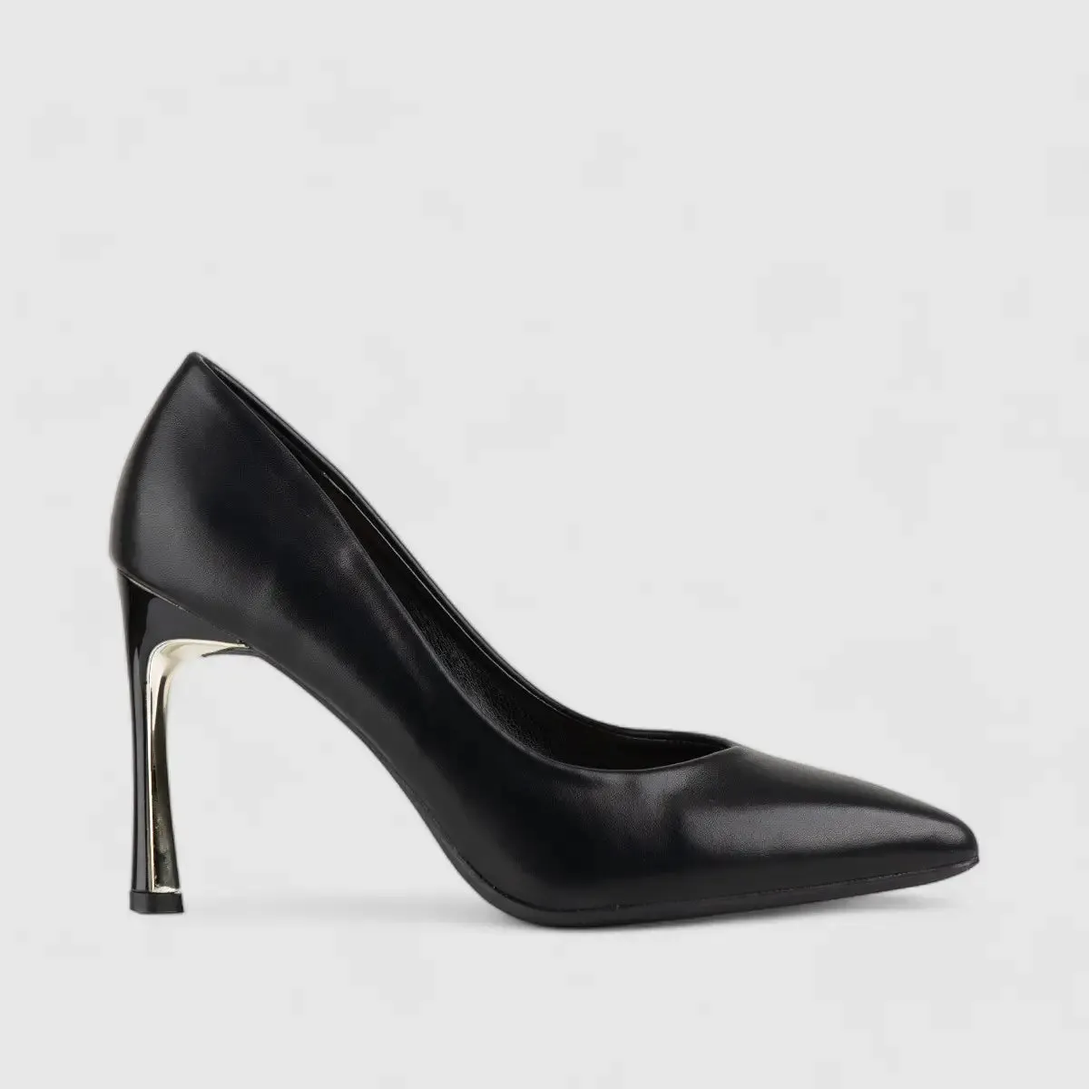 Bulbul Stiletto  Court Shoe Black LI006