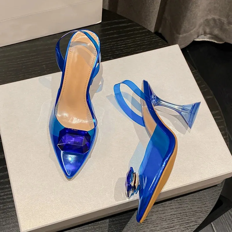 Candy Color PVC Transparent Shoes For Women Slingback Sandal