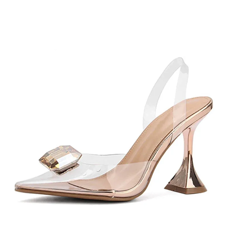 Candy Color PVC Transparent Shoes For Women Slingback Sandal