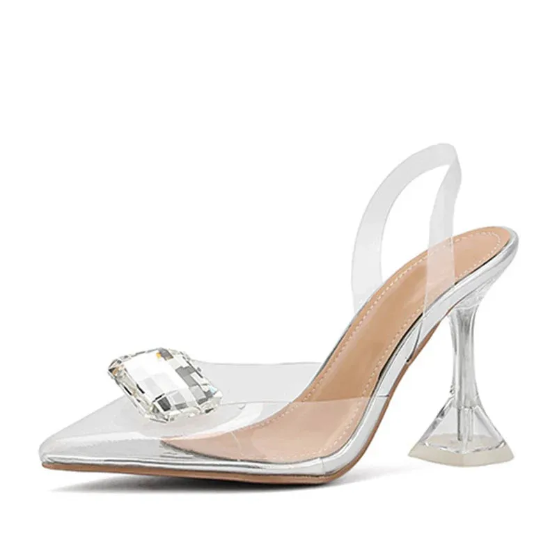 Candy Color PVC Transparent Shoes For Women Slingback Sandal
