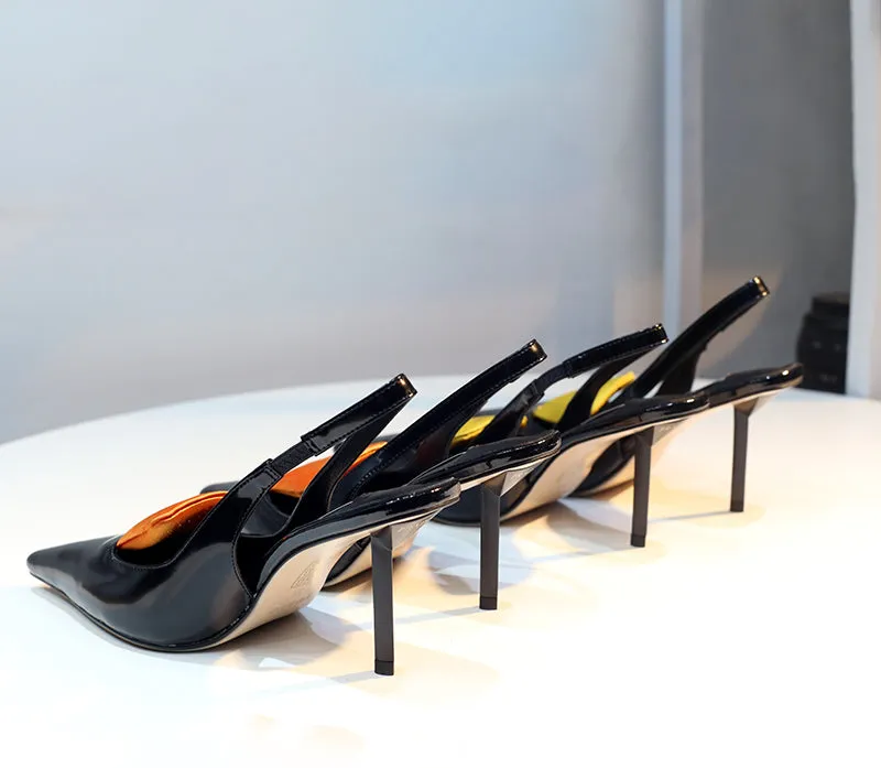 Cat Heel Strap Sexy Toe Cap Sandals Shallow Mouth