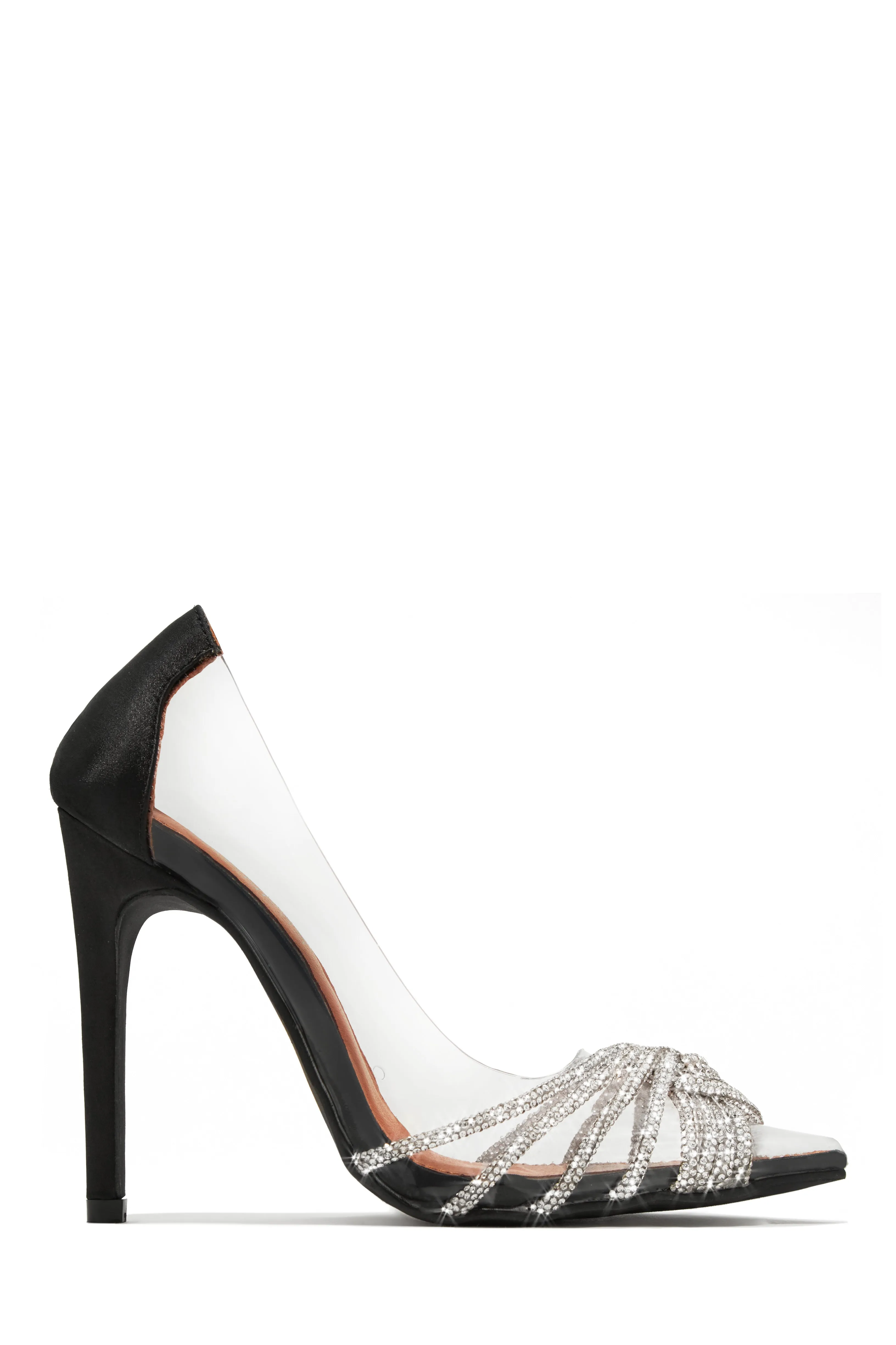 Champagne Toast Embellished Pointed Toe Pumps - Red