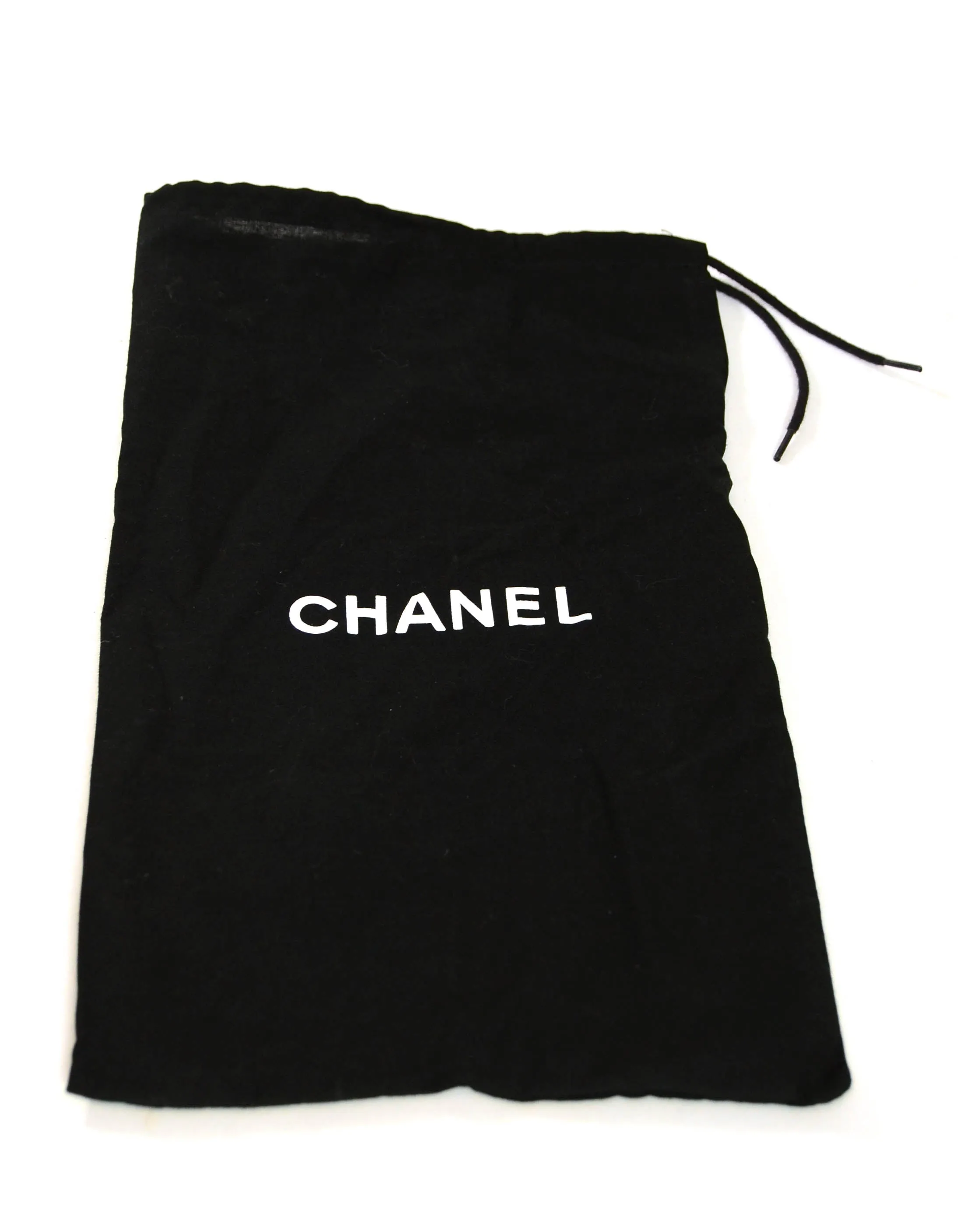 Chanel Black Grosgain Slingbacks with CC Pearl Camellia sz 37.5
