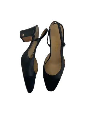 Chanel Black Slingbacks