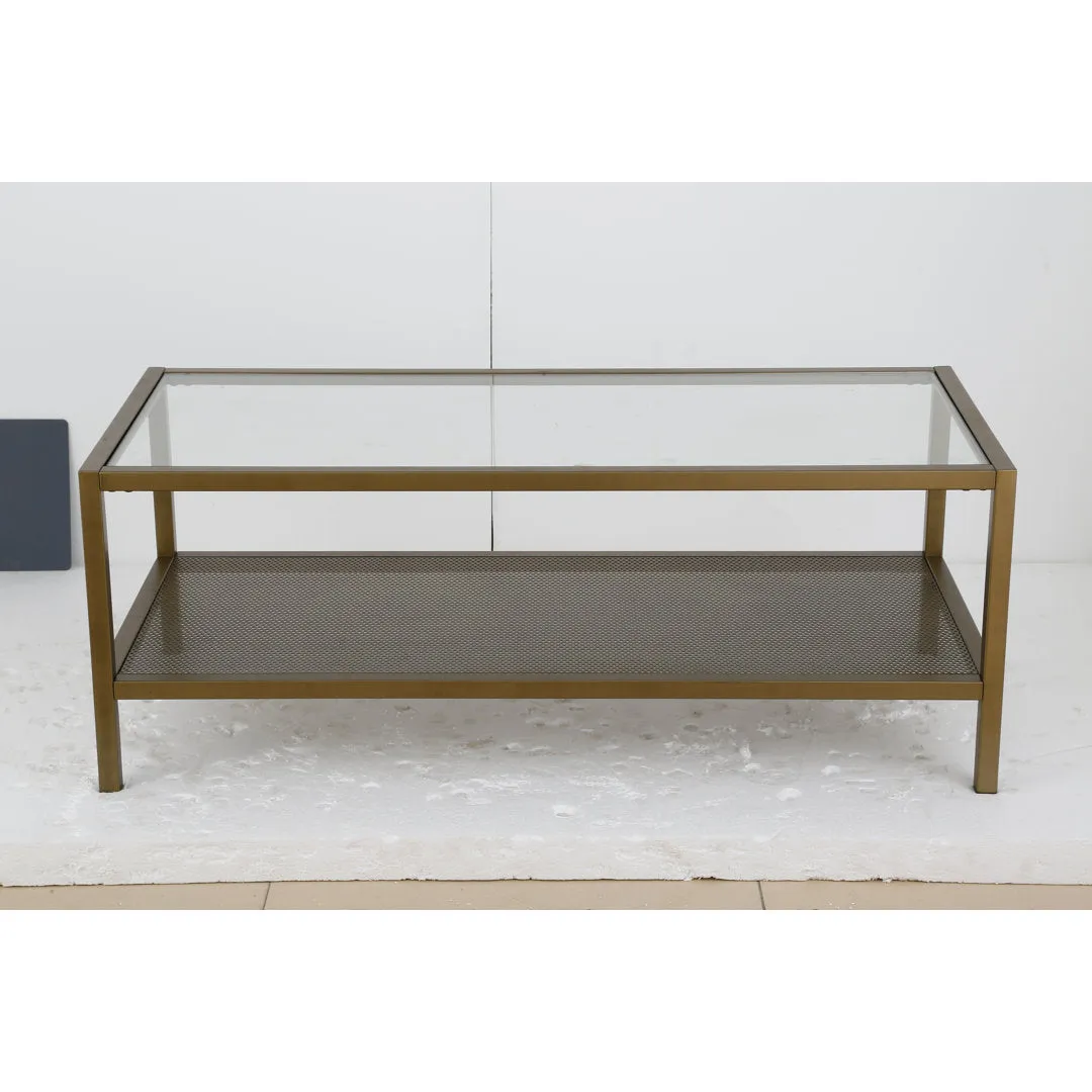 Chiang 4 Legs Coffee Table with Storage Zipcode Design™ Table Base Color: Gold Size: 17" H x 45" L x 20" W