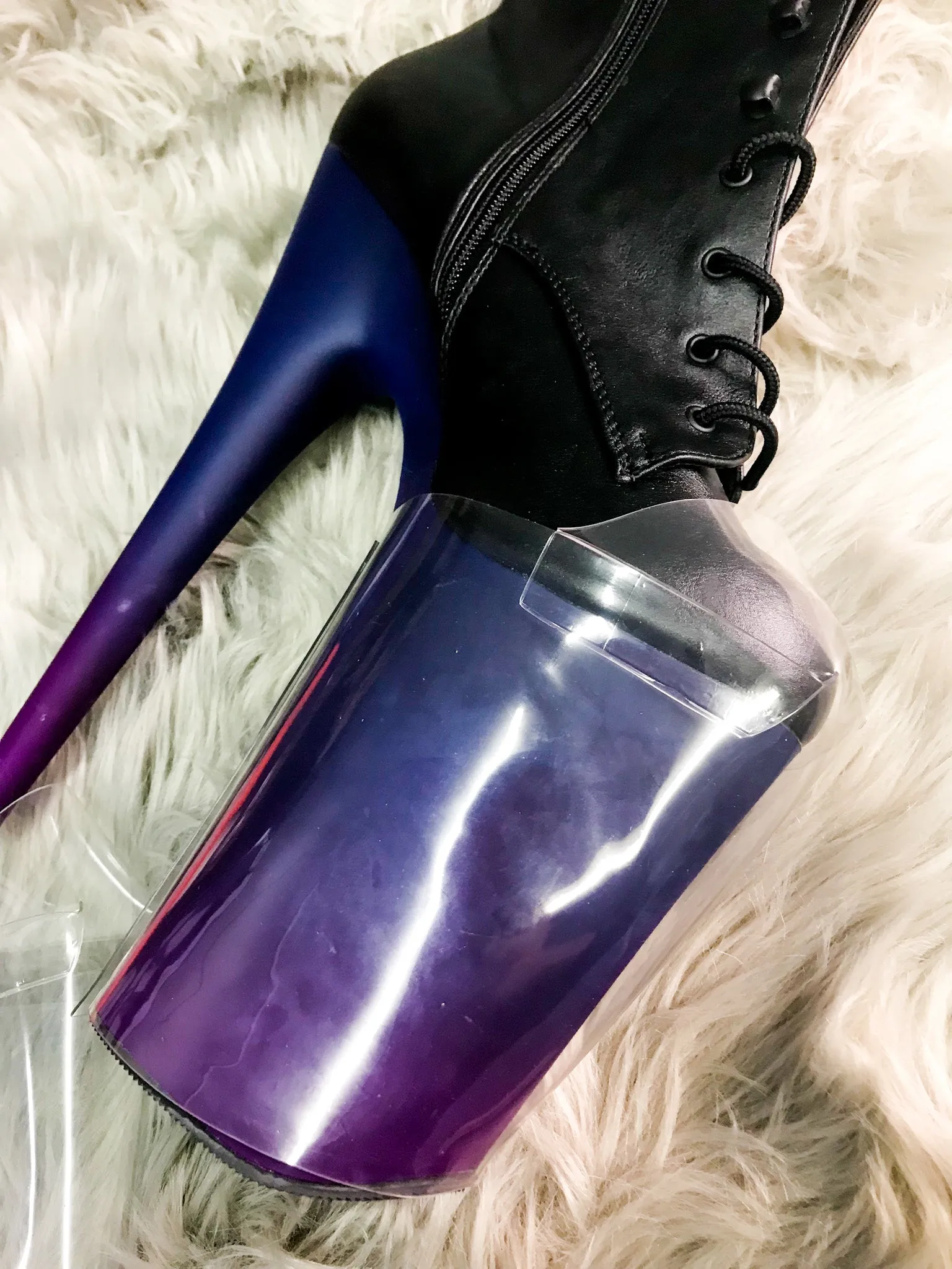 Clear Boot Cover Shoe Protectors - Black Fastener