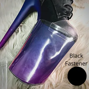 Clear Boot Cover Shoe Protectors - Black Fastener