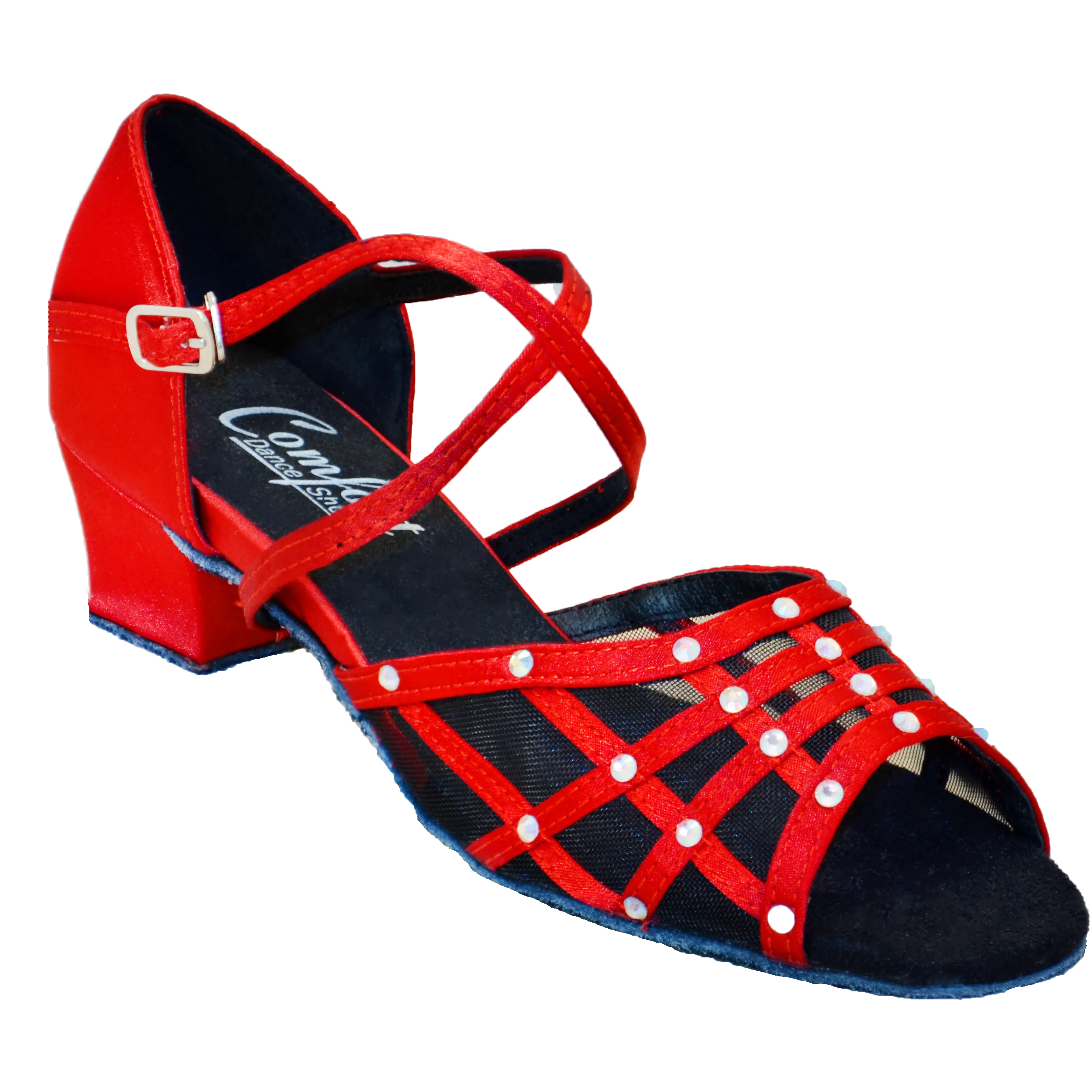 Comfort Grid - Red Satin
