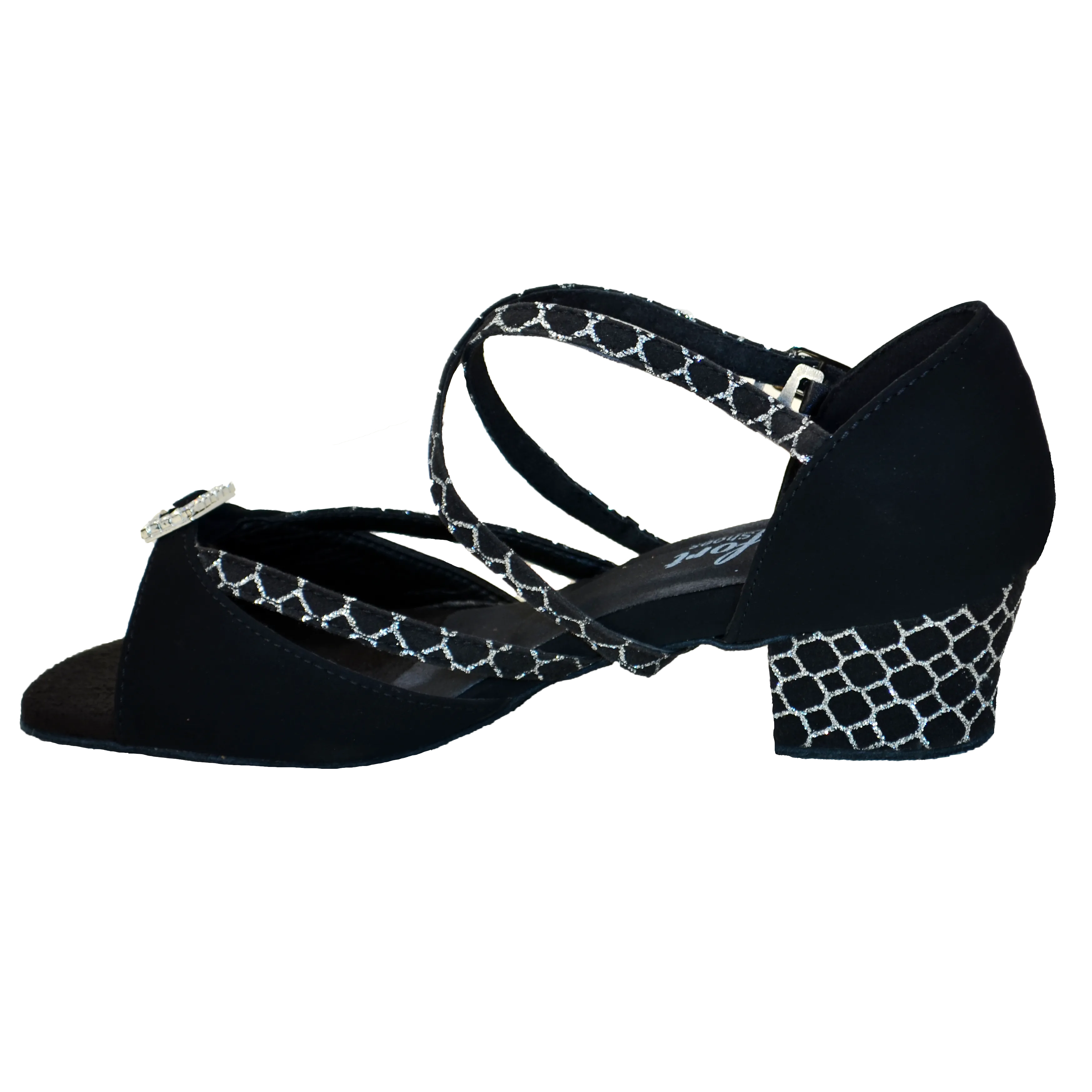 Comfort Single Buckle - Black Nubuck / Black Silver Stone Nubuck