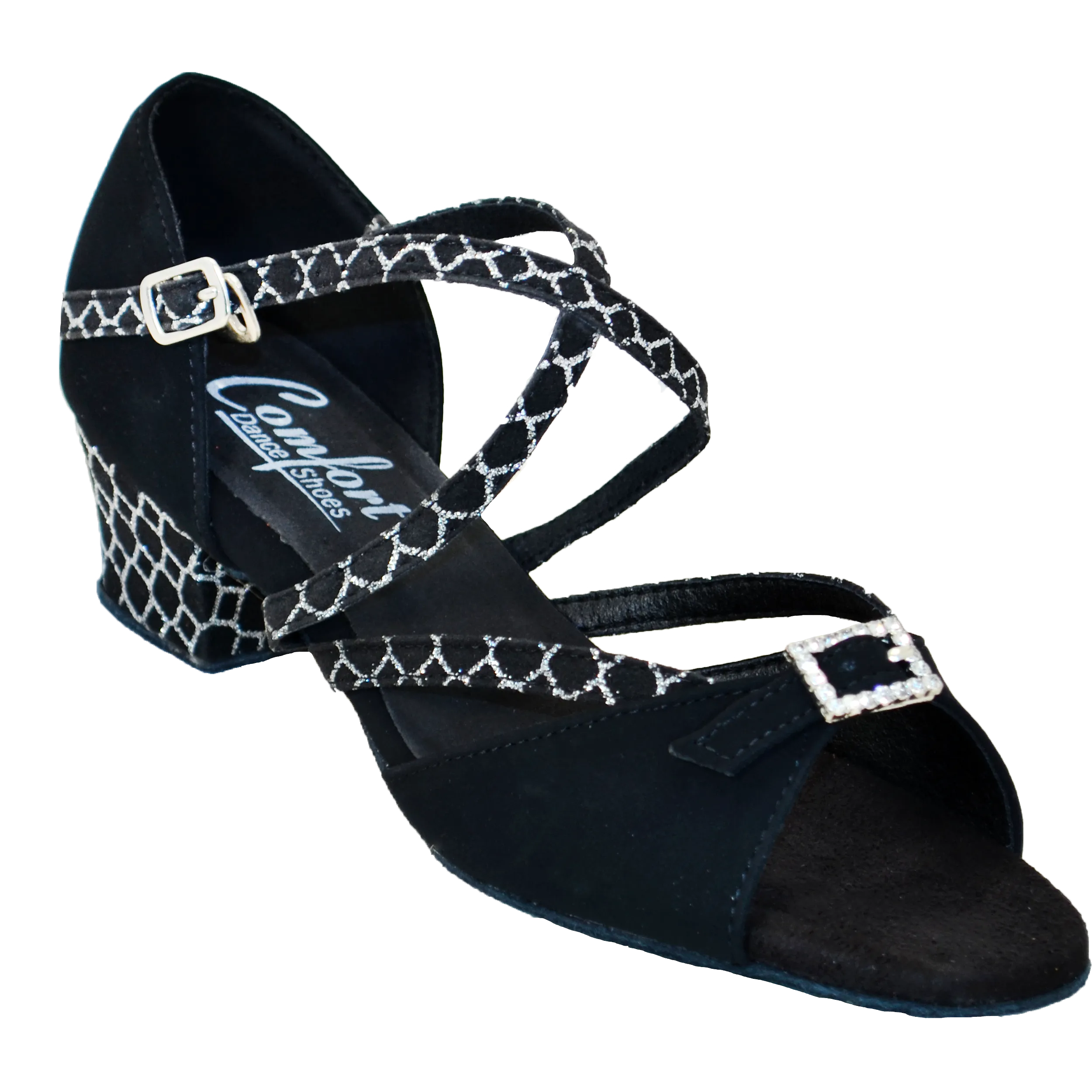 Comfort Single Buckle - Black Nubuck / Black Silver Stone Nubuck