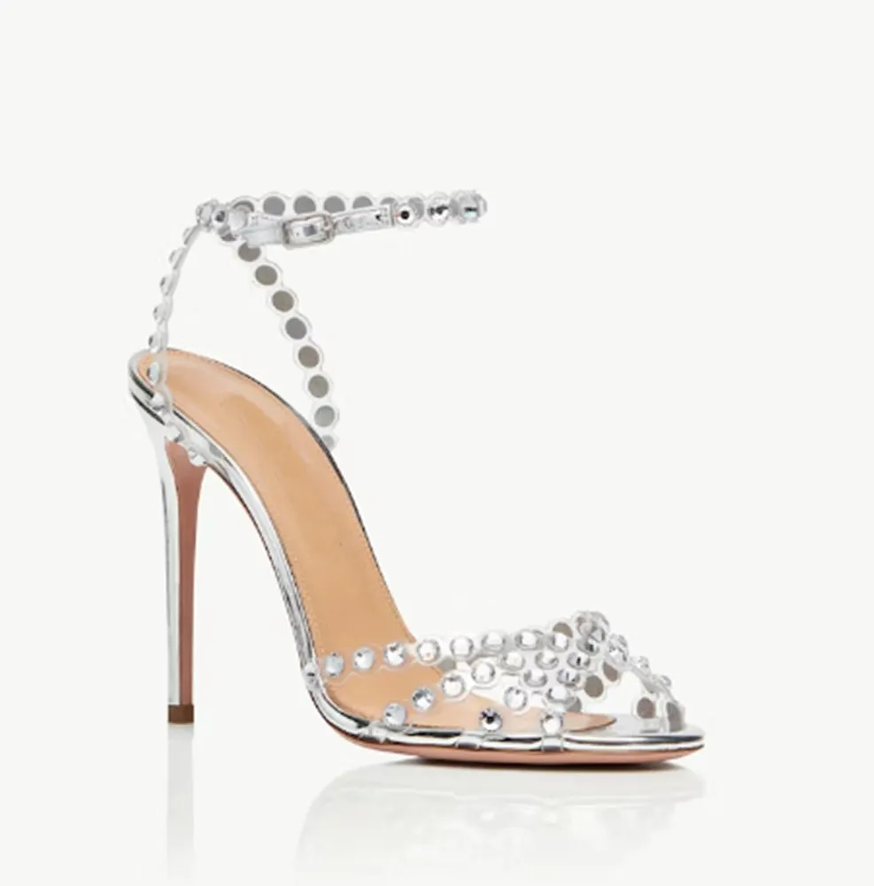 Crystal Bling Colored Rhinestone Sandals Stiletto Heels Shoes