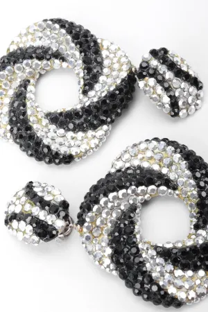 Crystal Swirl Hoop Earrings