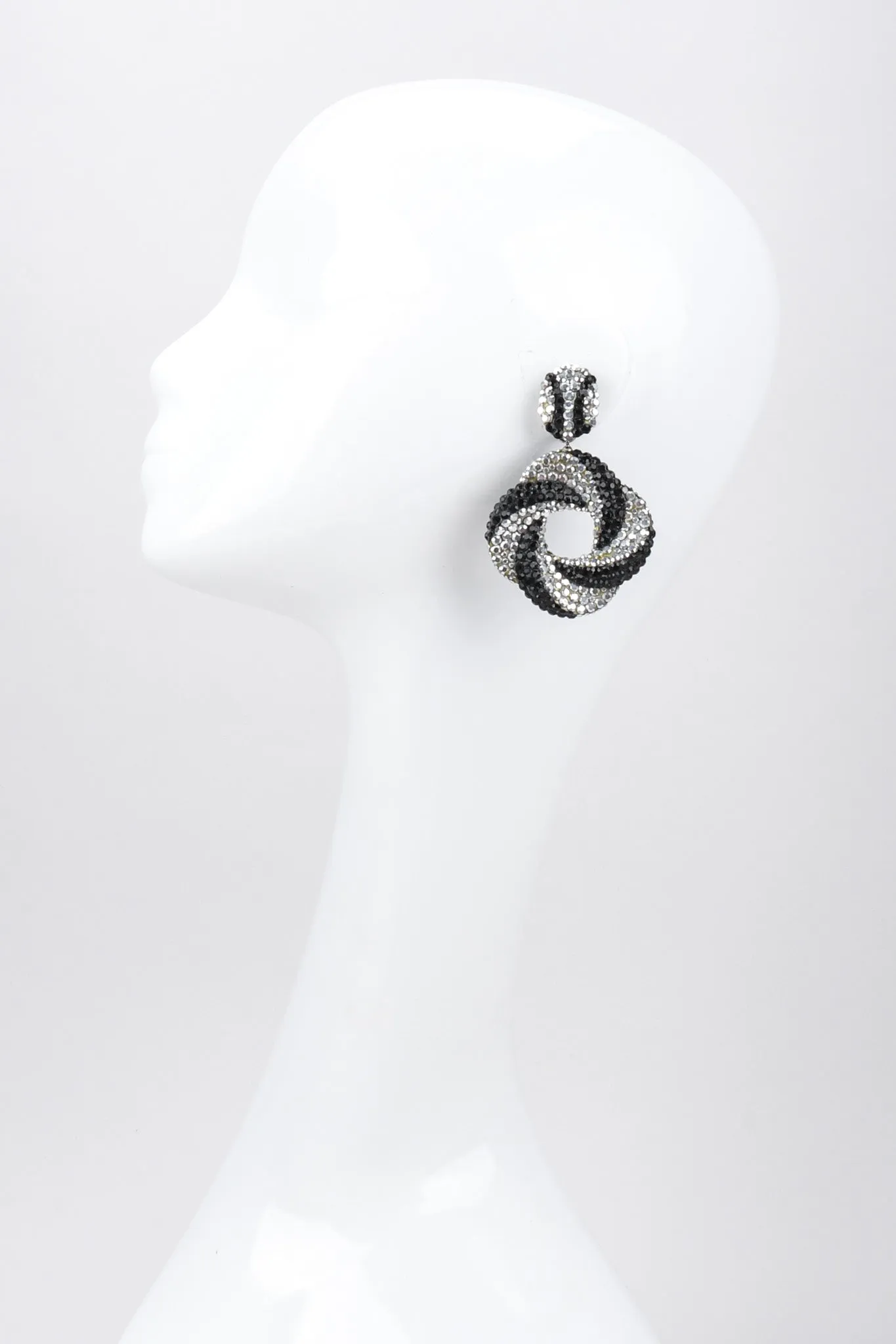 Crystal Swirl Hoop Earrings