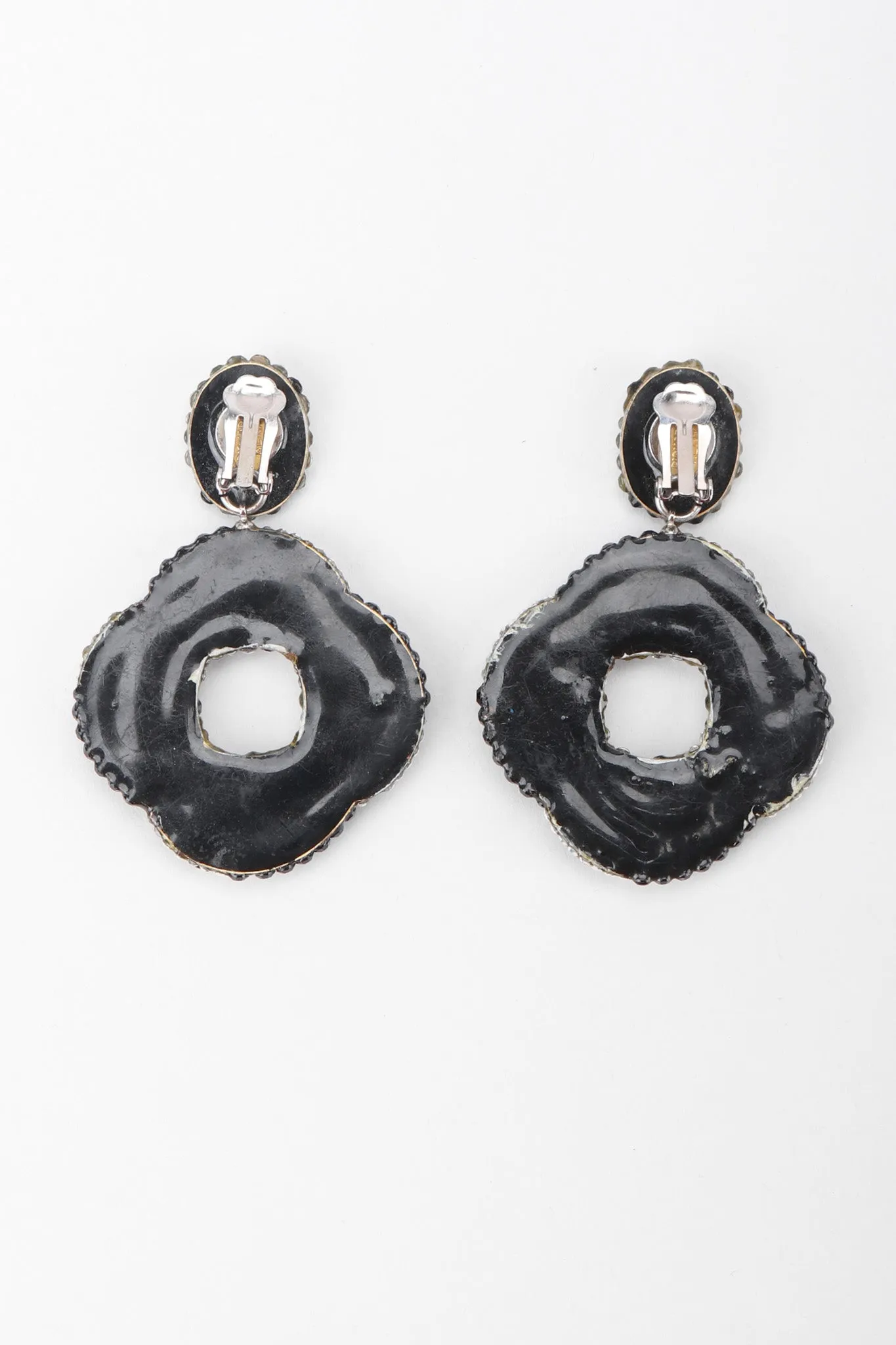 Crystal Swirl Hoop Earrings
