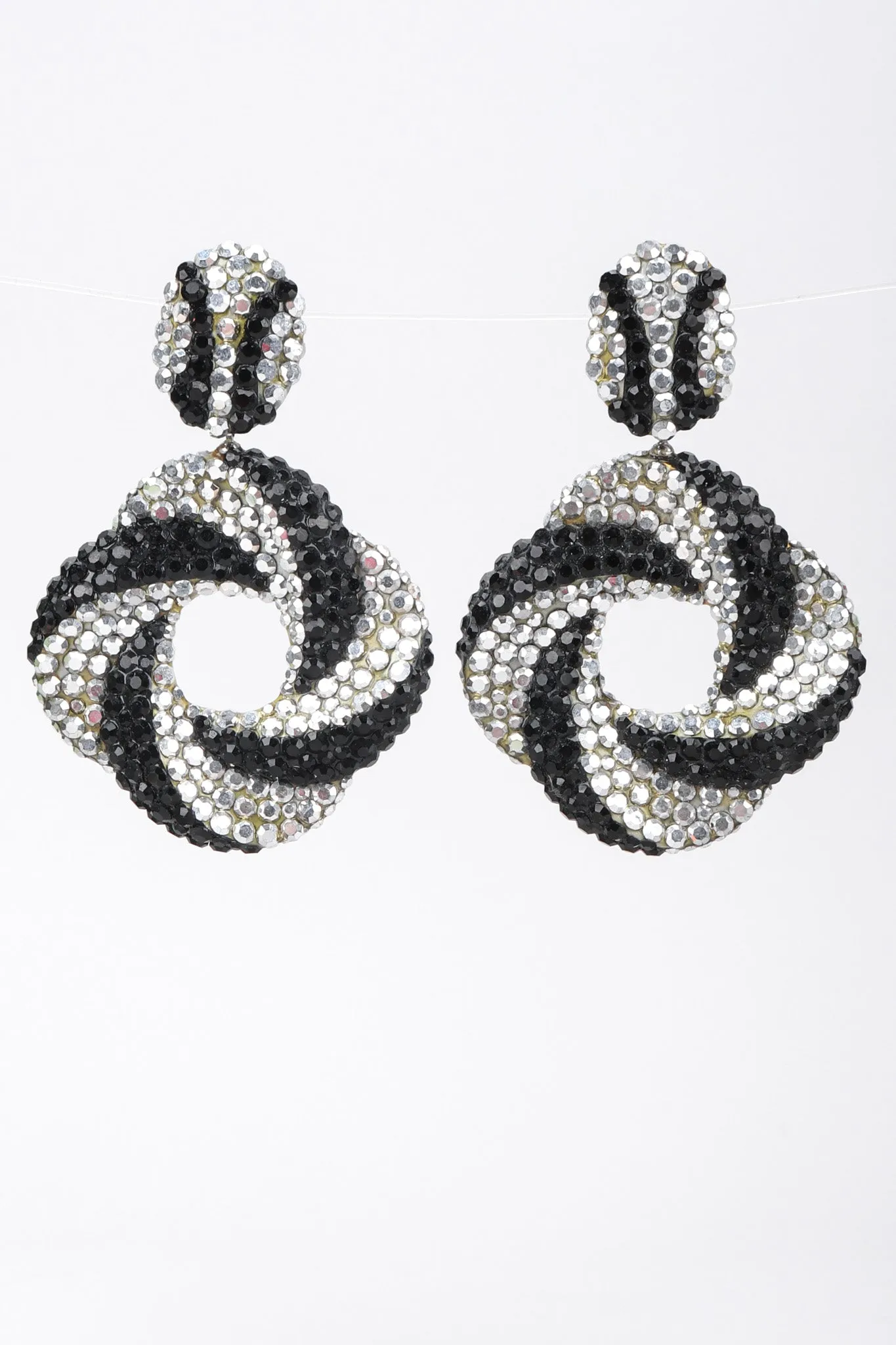 Crystal Swirl Hoop Earrings