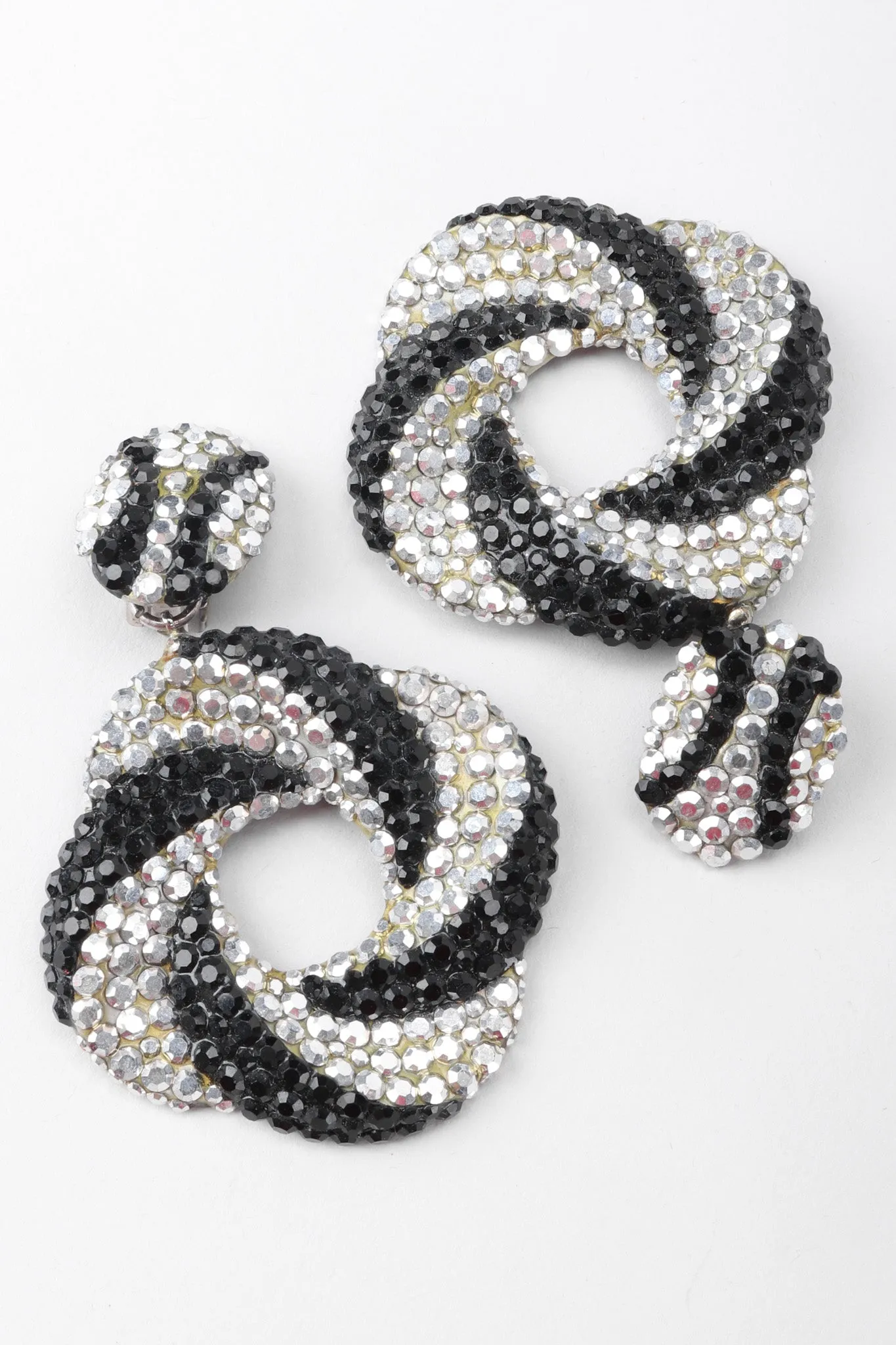 Crystal Swirl Hoop Earrings