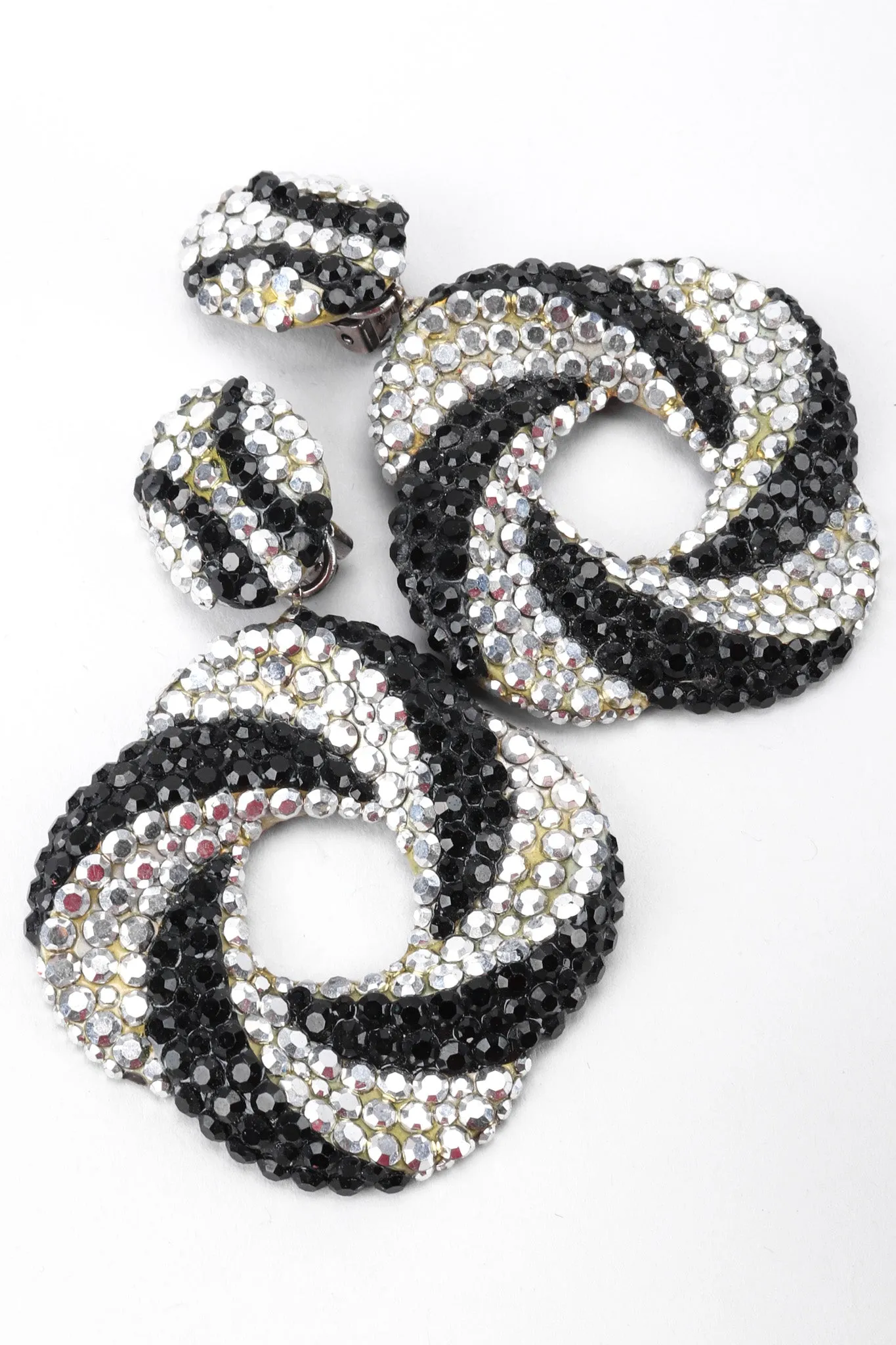Crystal Swirl Hoop Earrings