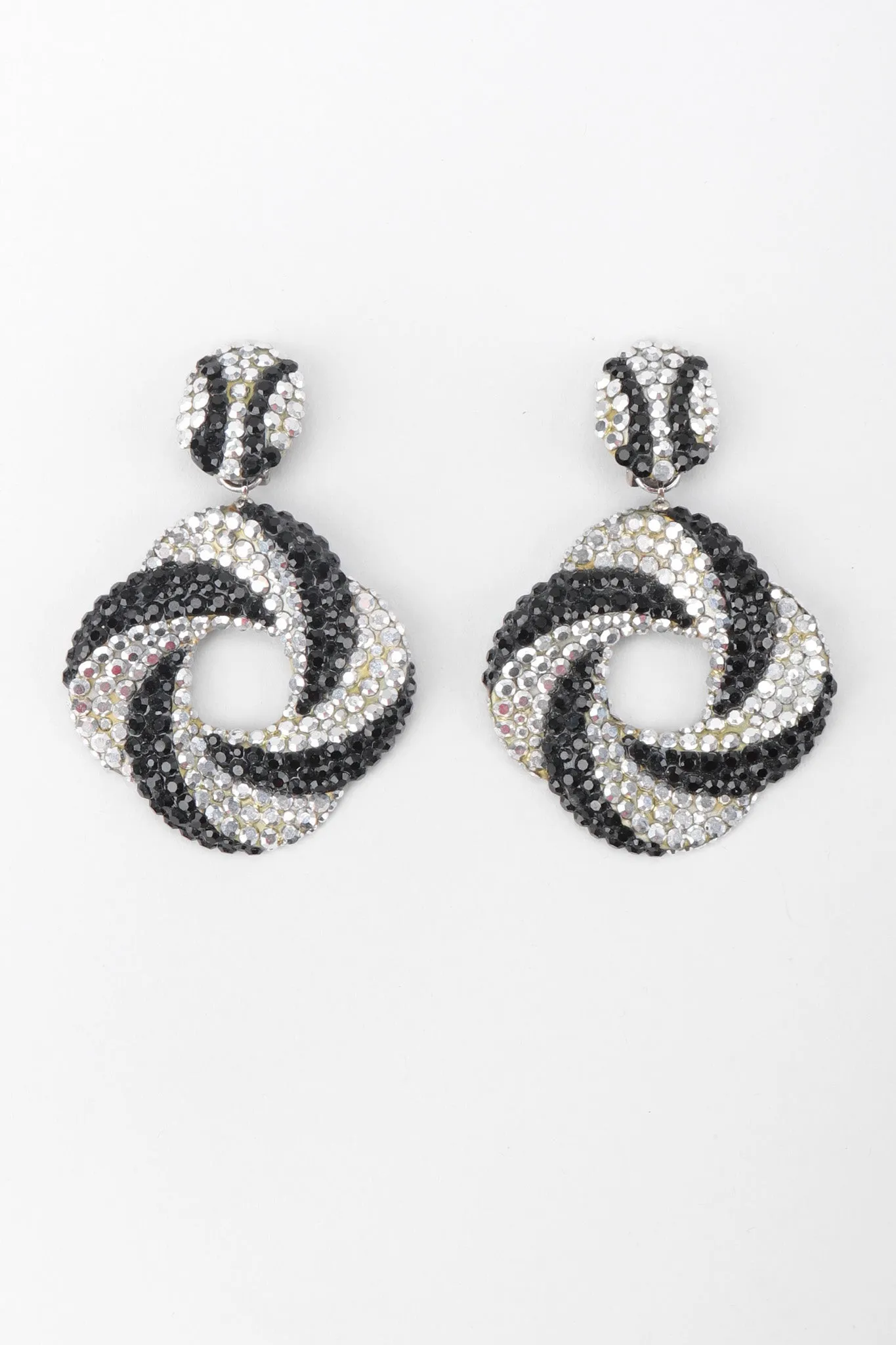 Crystal Swirl Hoop Earrings