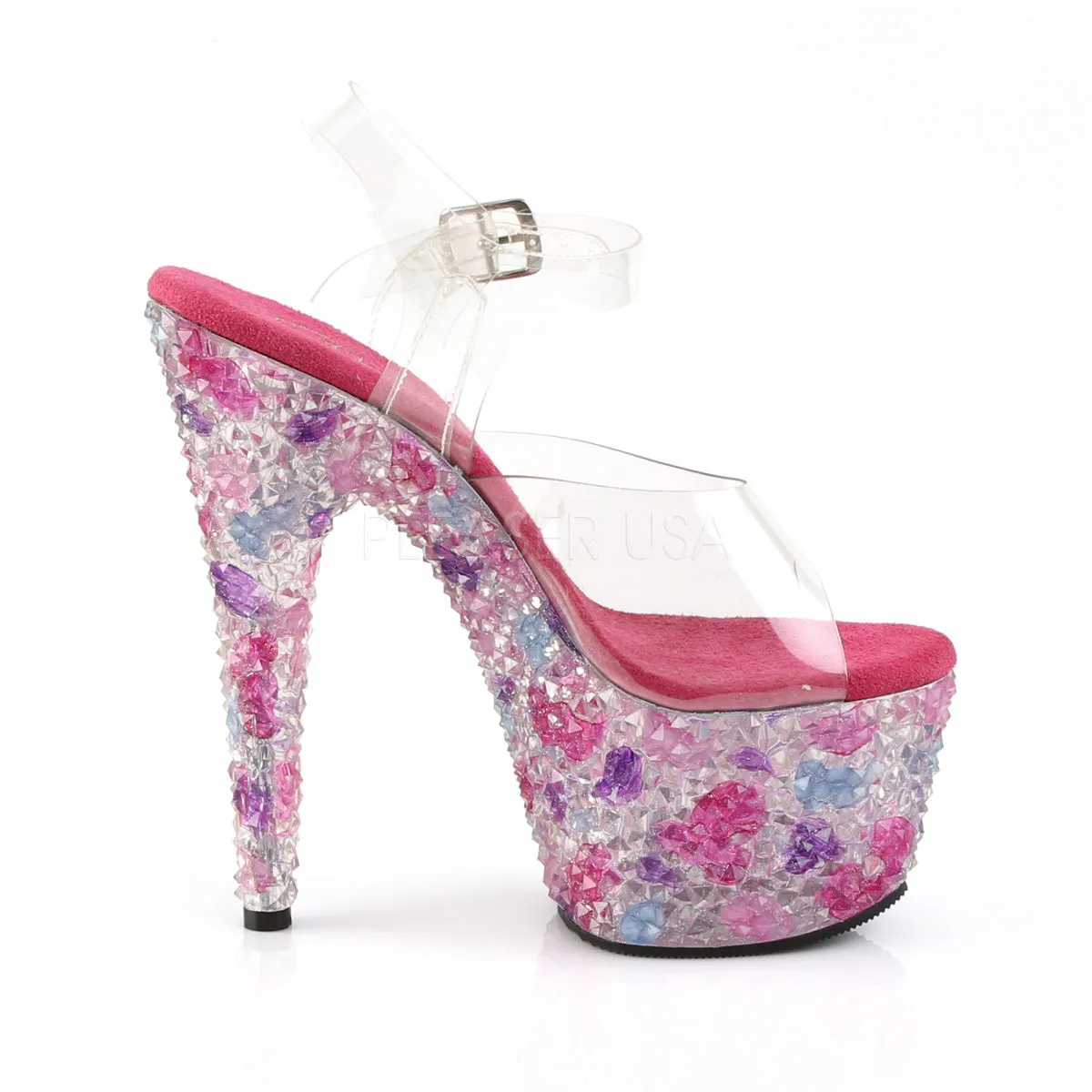CRYSTALIZE-708  Clear/Pink Multi