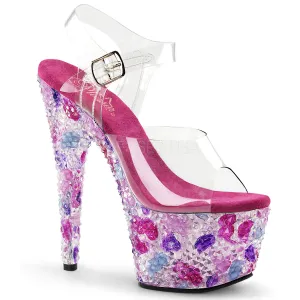 CRYSTALIZE-708  Clear/Pink Multi