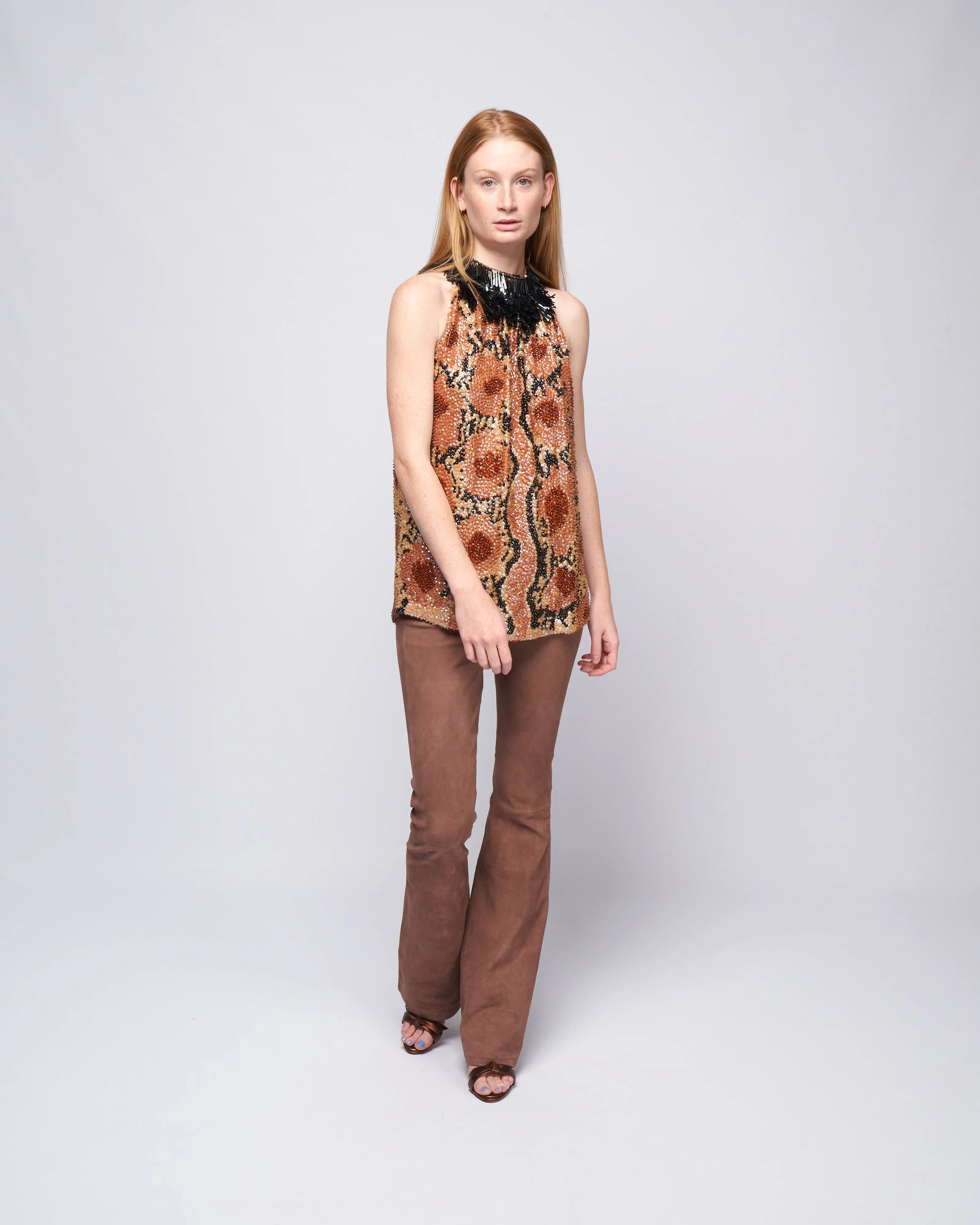 cuzo emb shirt - beige