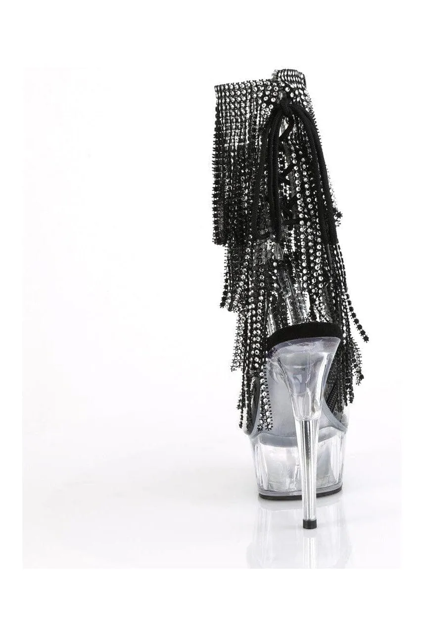 DELIGHT-1017RSF Clear Vinyl Ankle Boot
