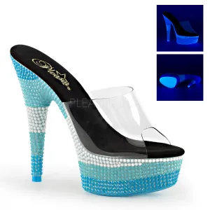 DELIGHT-601UVS  Clear/Neon Multi Blue