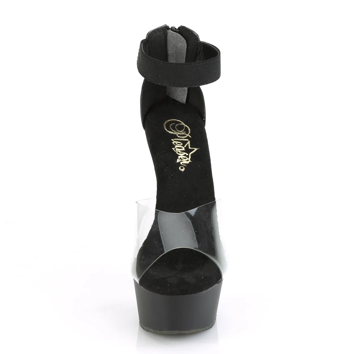 DELIGHT-624  Clear-Black Elastic Band/Black Matte