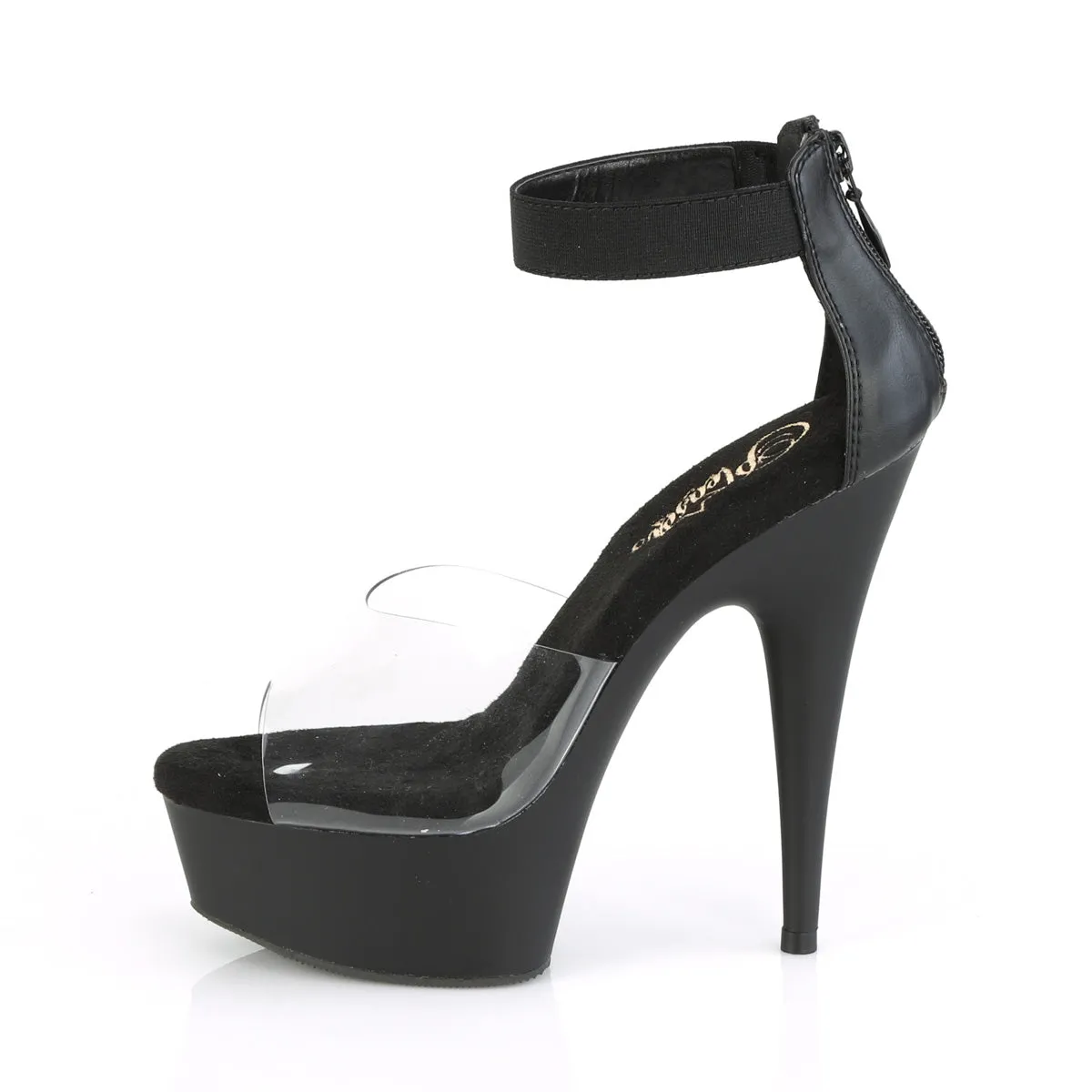 DELIGHT-624  Clear-Black Elastic Band/Black Matte