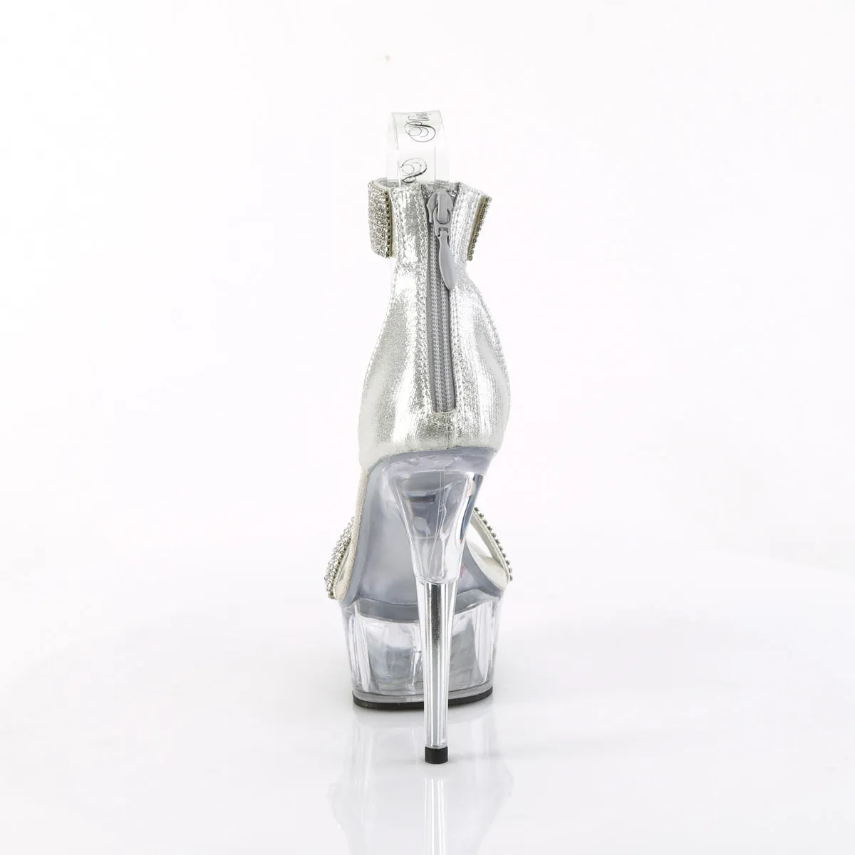 DELIGHT-641  Silver Shimmery Fabric/Clear