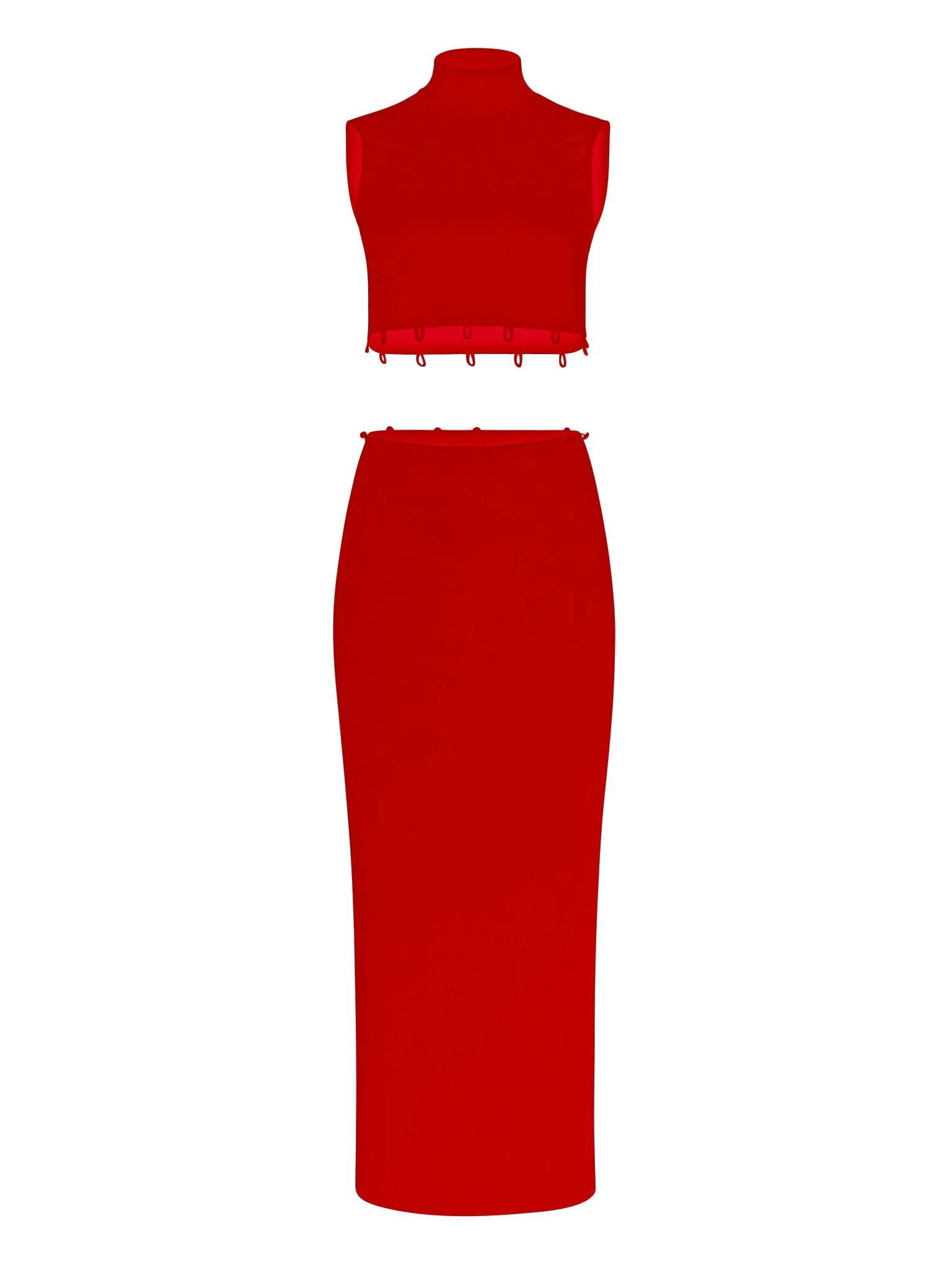 DIANA DETACHABLE DRESS / RED