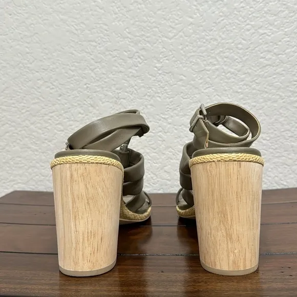 Dolce Vita Olema Olive Leather Heels Size 9