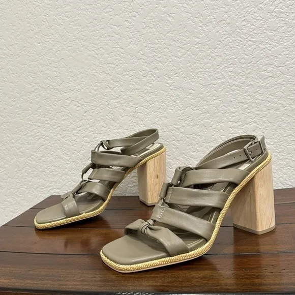 Dolce Vita Olema Olive Leather Heels Size 9