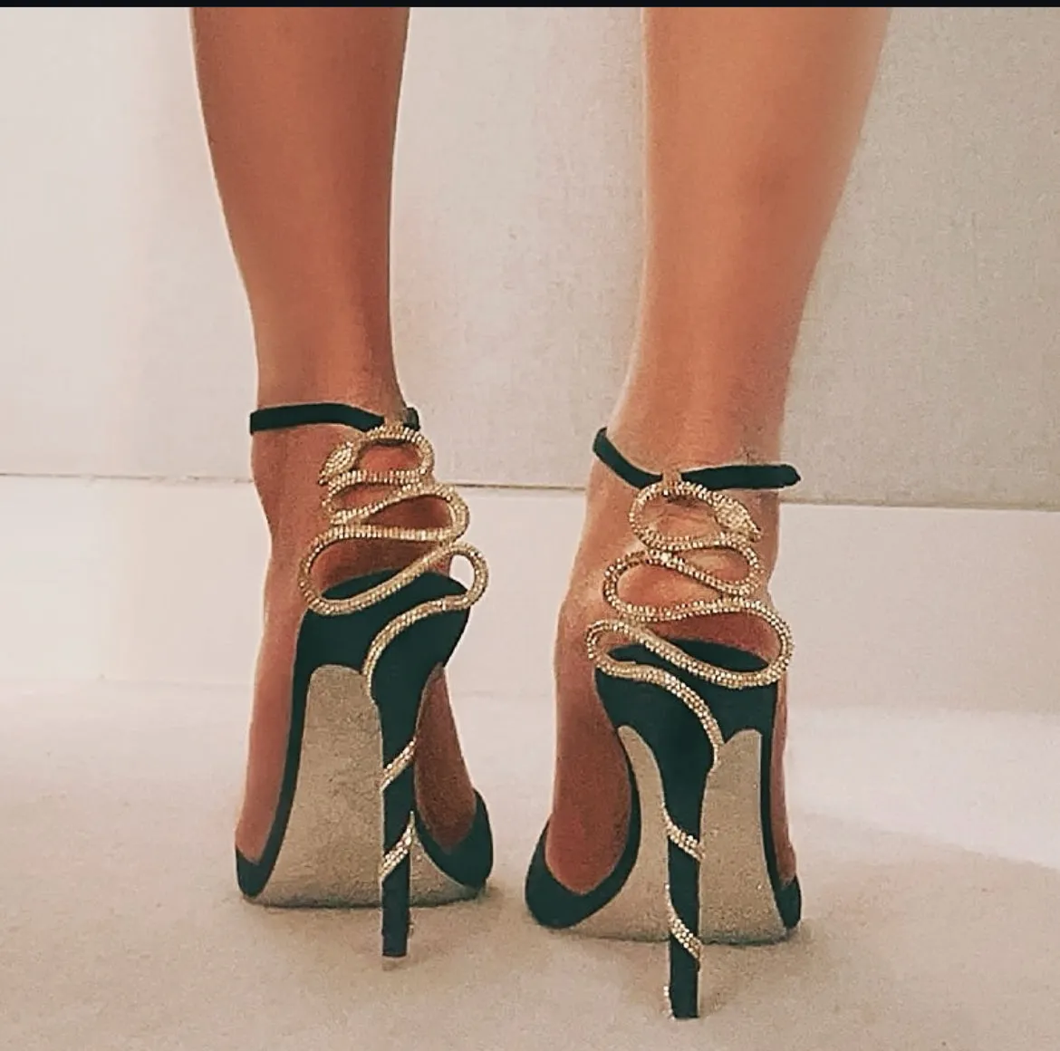 Elara Snake Spiral Heels