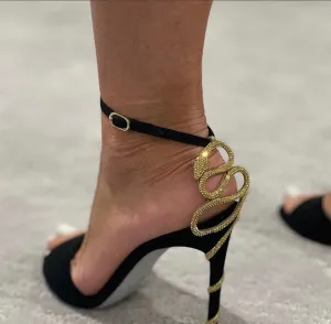 Elara Snake Spiral Heels