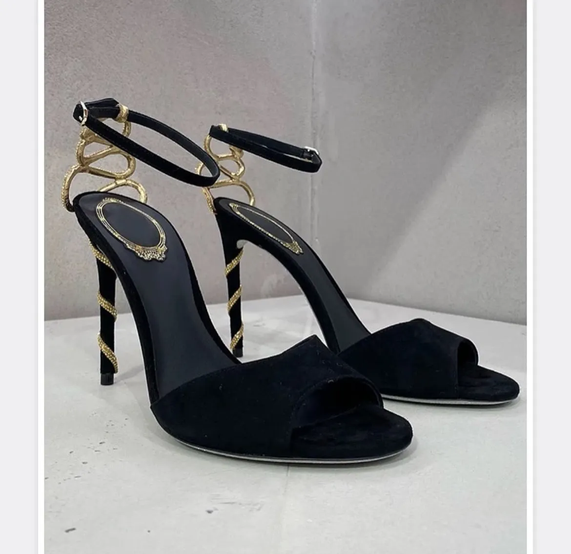 Elara Snake Spiral Heels