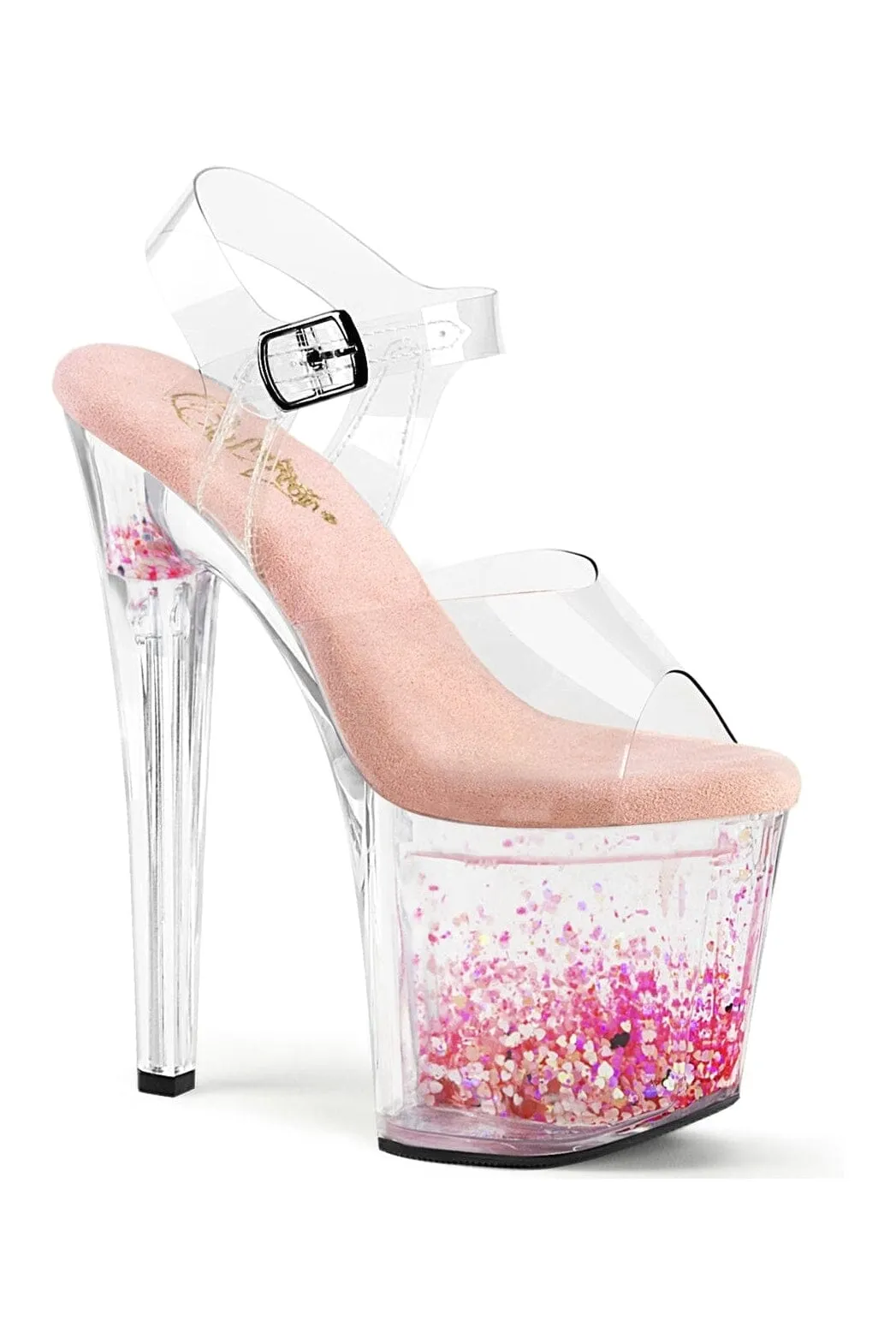 ENCHANT-708AQUA-03 Clear Vinyl Sandal