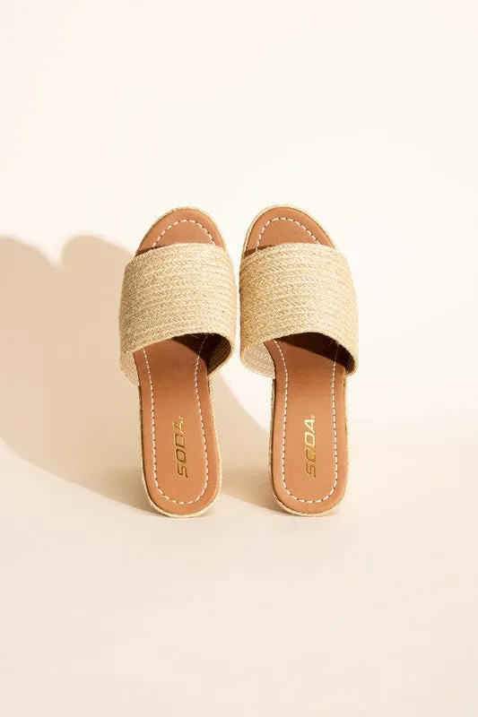 Espadrille Wedge Platform Heels
