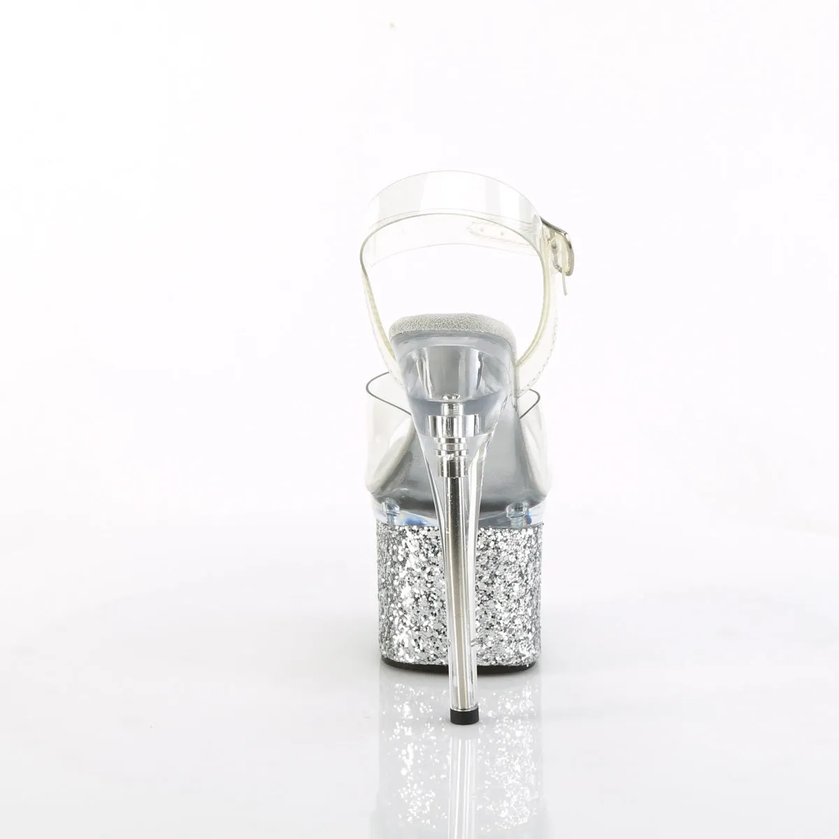 ESTEEM-708LG  Clear/Clear-Silver Glitter